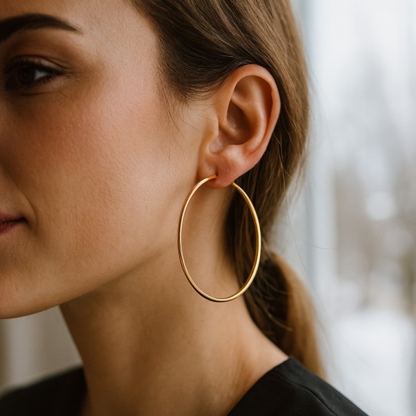 Ατσάλινα σκουλαρίκια με κρίκους