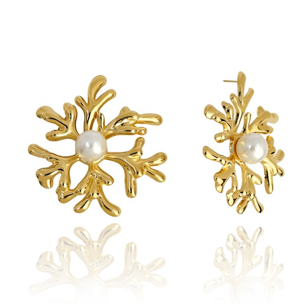 Ατσάλινα σκουλαρίκια χιονονιφάδα