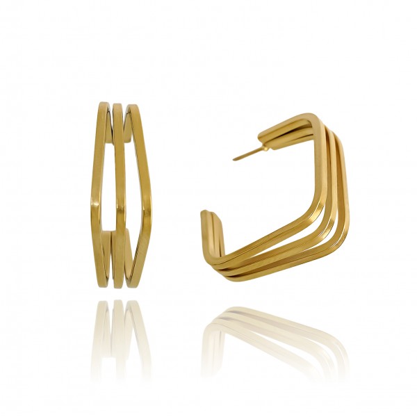 Ατσάλινα σκουλαρίκια με κρίκους