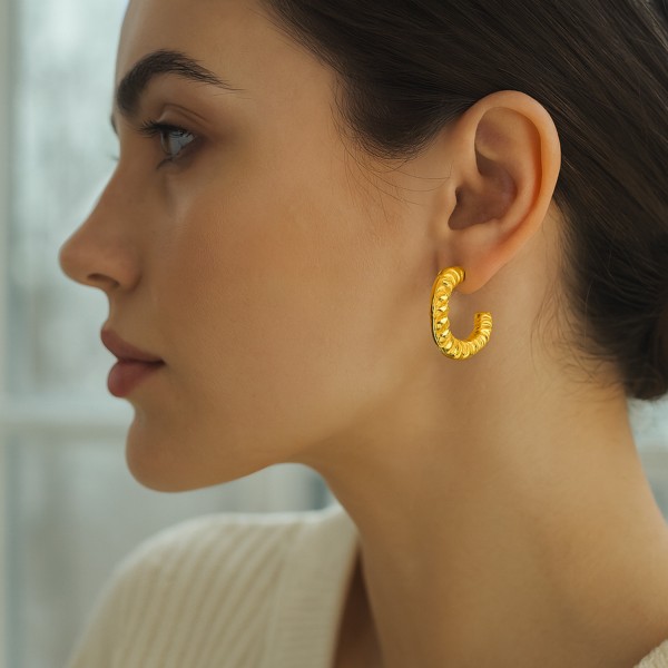 Ατσάλινα σκουλαρίκια με κρίκους