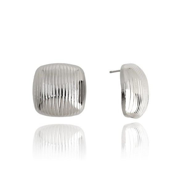 Ατσάλινα σκουλαρίκια με ραβδώσεις