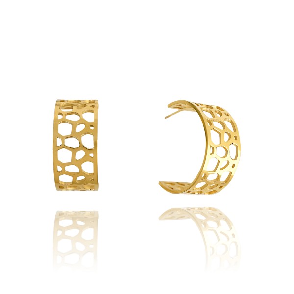 Ατσάλινα σκουλαρίκια semi hoop