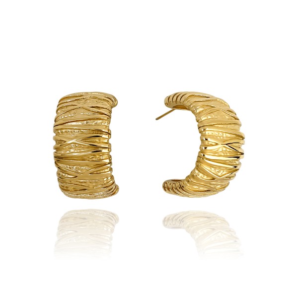 Ατσάλινα σκουλαρίκια semi hoop