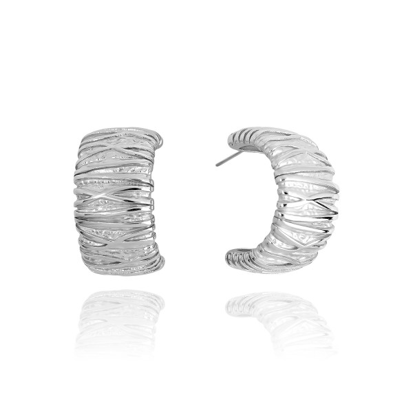 Ατσάλινα σκουλαρίκια semi hoop