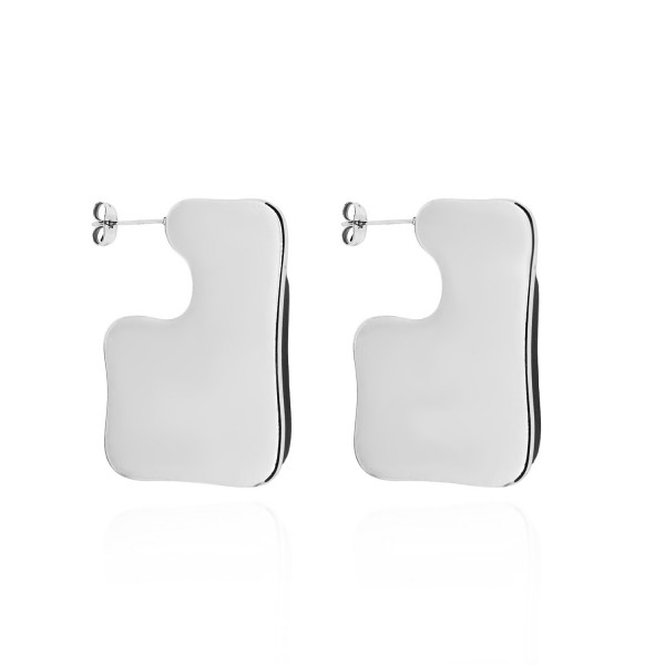 Ατσάλινα σκουλαρίκια ακανόνιστα