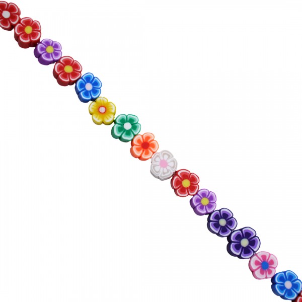 Φίμο πολύχρωμα λουλουδάκια