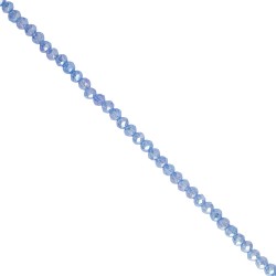 Κρυστάλλινη χάντρα ροδέλα, ταγιέ, σε μέγεθος 4mm και χρώμα διάφανο γαλάζιο