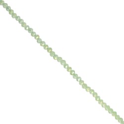 Κρυστάλλινη χάντρα ροδέλα, ταγιέ, σε μέγεθος 4mm και χρώμα διάφανο λαχανί