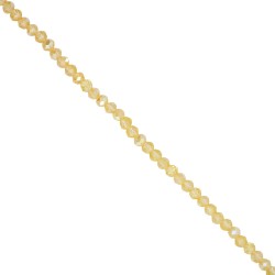 Κρυστάλλινη χάντρα ροδέλα, ταγιέ, σε μέγεθος 4mm και χρώμα διάφανο AB σαμπανί