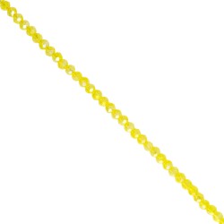 Κρυστάλλινη χάντρα ροδέλα, ταγιέ, σε μέγεθος 4mm και χρώμα διάφανο κίτρινο