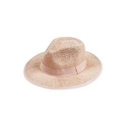 Ψάθινο καπέλο fedora με αραιή πλέξη