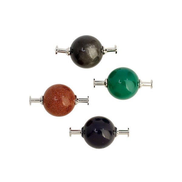 Ημιπολύτιμη μπάλα με ατσάλινο pin