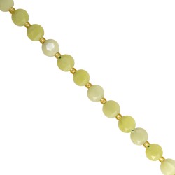 Νεφρίτης - στρογγυλός πολυγωνικός πλακέ