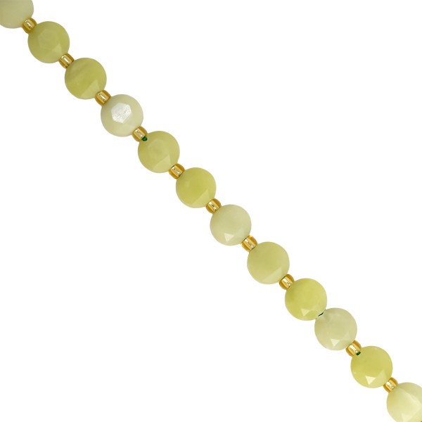 Νεφρίτης - στρογγυλός πολυγωνικός πλακέ