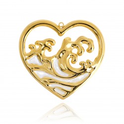 Ατσάλινο στοιχείο καρδιά με κύματα