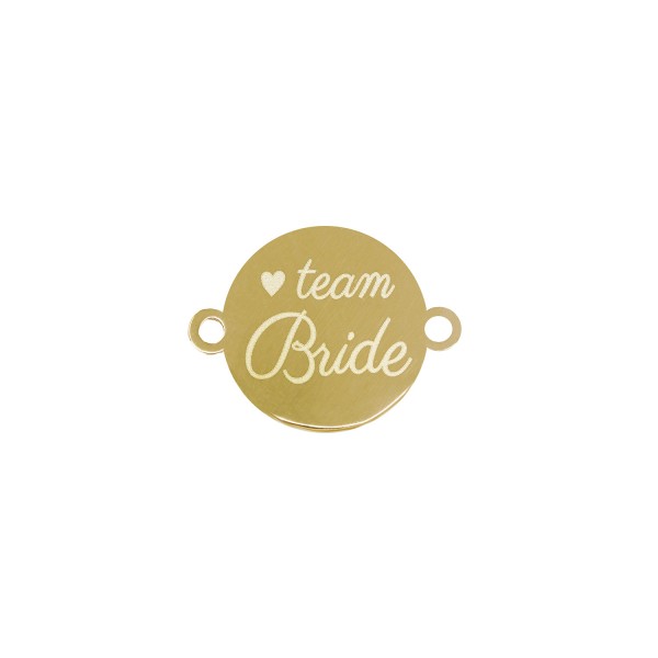Ατσάλινο στοιχείο Team Bride με 2 κρικάκια
