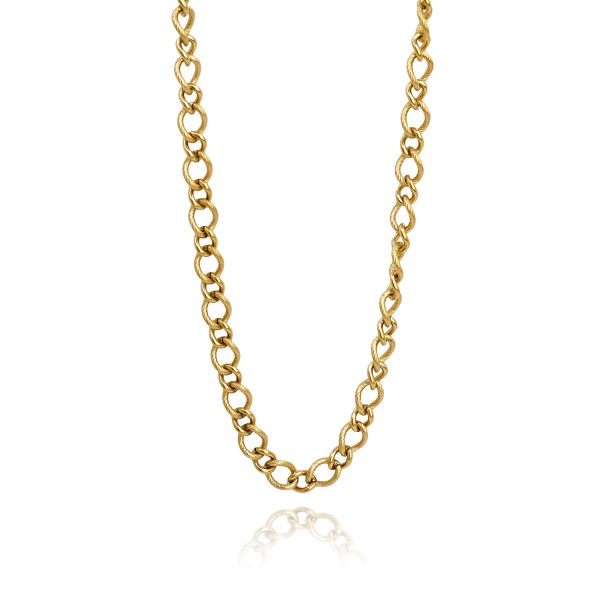 Κολιέ με ατσάλινη αλυσίδα με στριφτό κρίκο