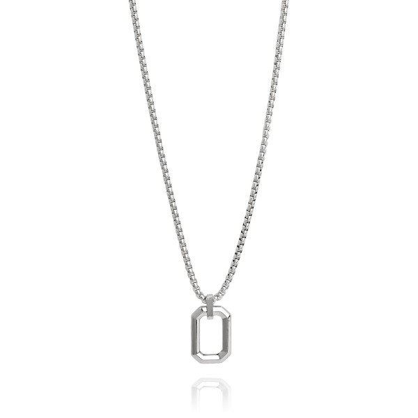 Κολιέ με ατσάλινη αλυσίδα και στοιχείο