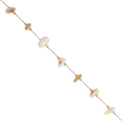 Ατσάλινη αλυσίδα ροζάριο με ημιπολύτιμα τσίπς