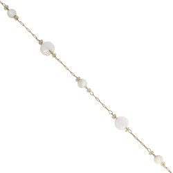 Ατσάλινη αλυσίδα ροζάριο με στρογγυλά πλακέ στοιχεία