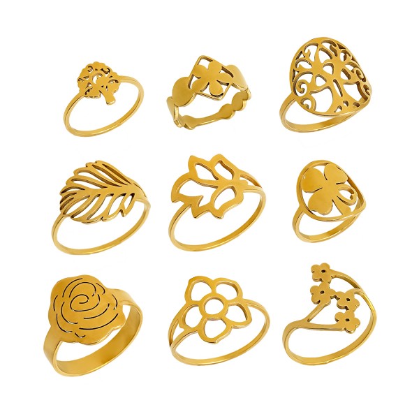 Ατσάλινα δαχτυλίδια διάφορα σχέδια