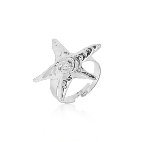 Ατσάλινο δαχτυλίδι με αστερία