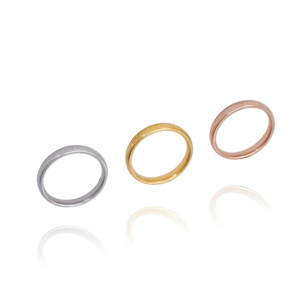 Ατσάλινο τριπλό δαχτυλίδι με μαίανδρο