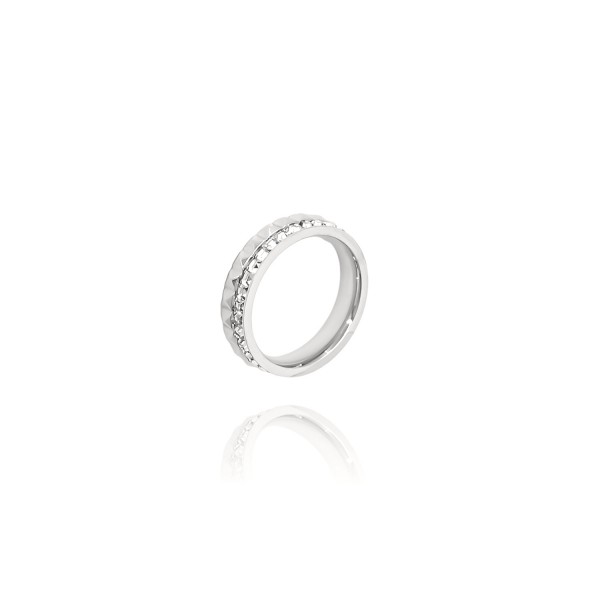 Ατσάλινο δαχτυλίδι με στρας