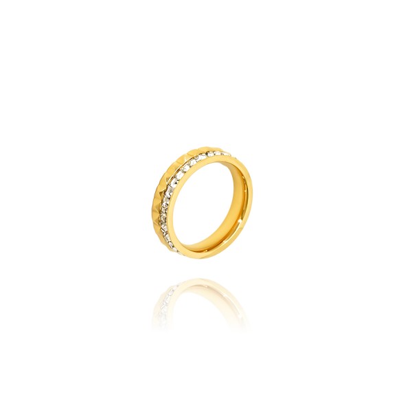 Ατσάλινο δαχτυλίδι με στρας