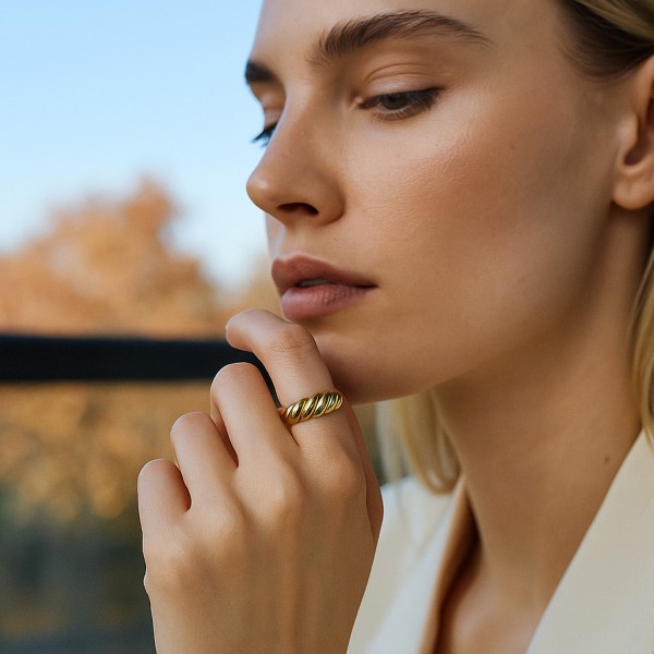 Ασήμι 925 δαχτυλίδι κρουασάν