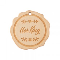 Ξύλινο στοιχείο σφραγίδα - κρεμαστό