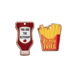 Ξύλινο στοιχείο 'You are the ketchup to my fries'