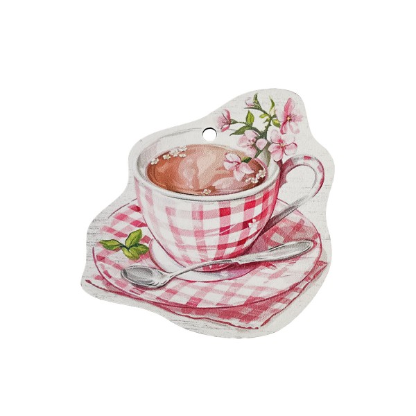 Ξύλινο στοιχείο φλιτζάνι με καφέ