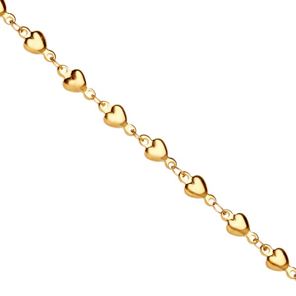 Ατσάλινη αλυσίδα με καρδιές