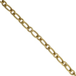 Ατσάλινη αλυσίδα με σαγρέ οβάλ κρίκους