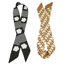 Μεταξωτό φουλάρι με αναγλυφα σχήματα